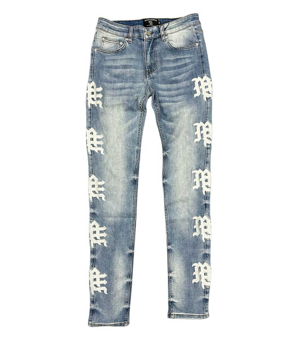 Mixed Emotions Monogram Denim Blue Wash Blue/White